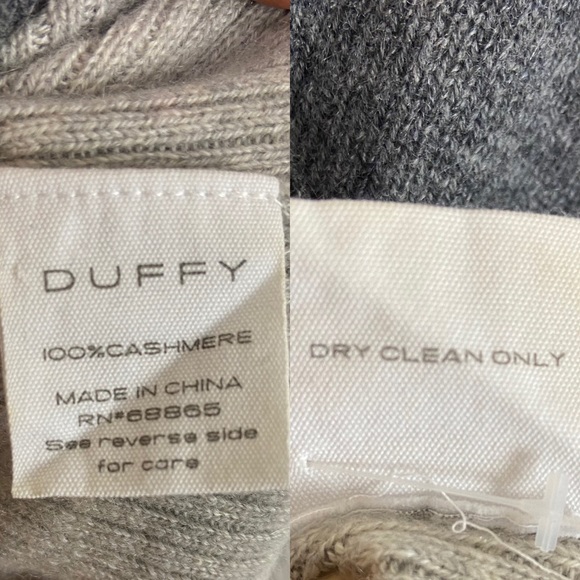 Duffy Two-tone Cashmere Sweater Dark and Light Gray Size XS - Picture 5 of 6